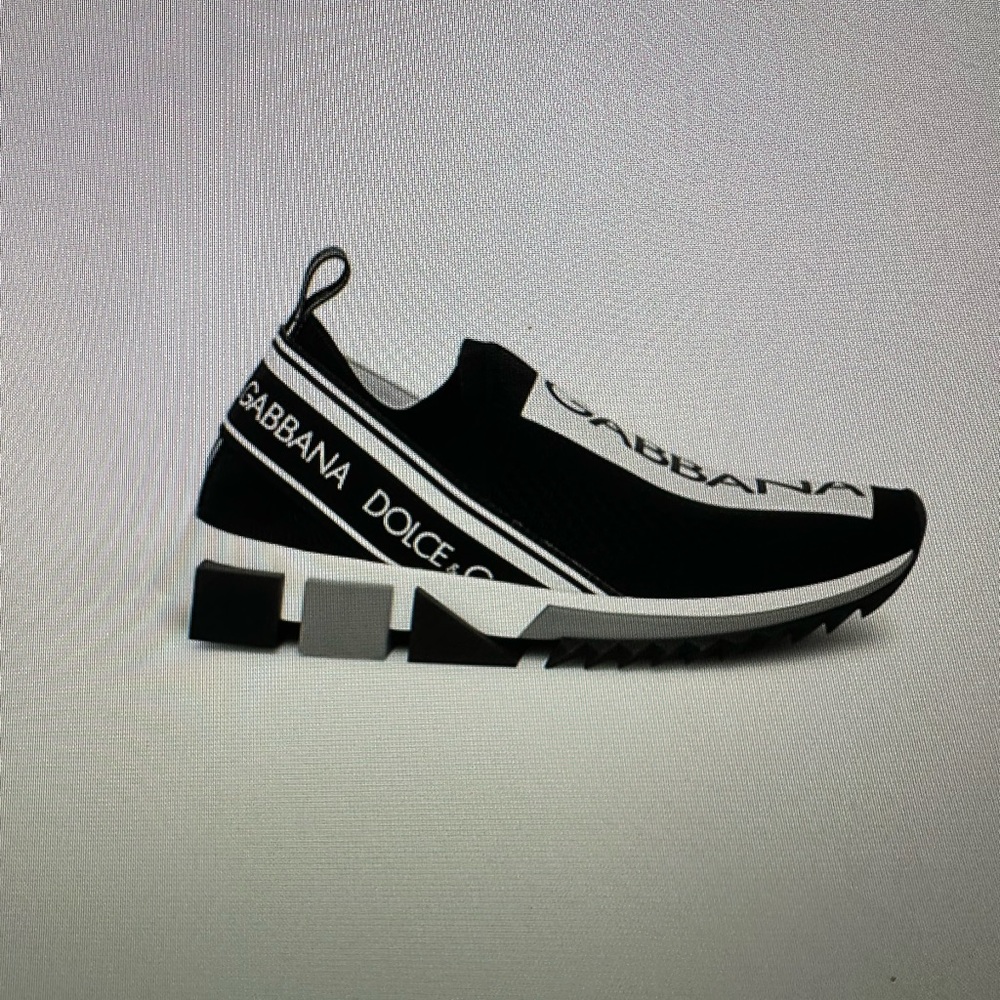 Women Dolce & Gabbana Sorrento Logo Tape Knit Sneakers
